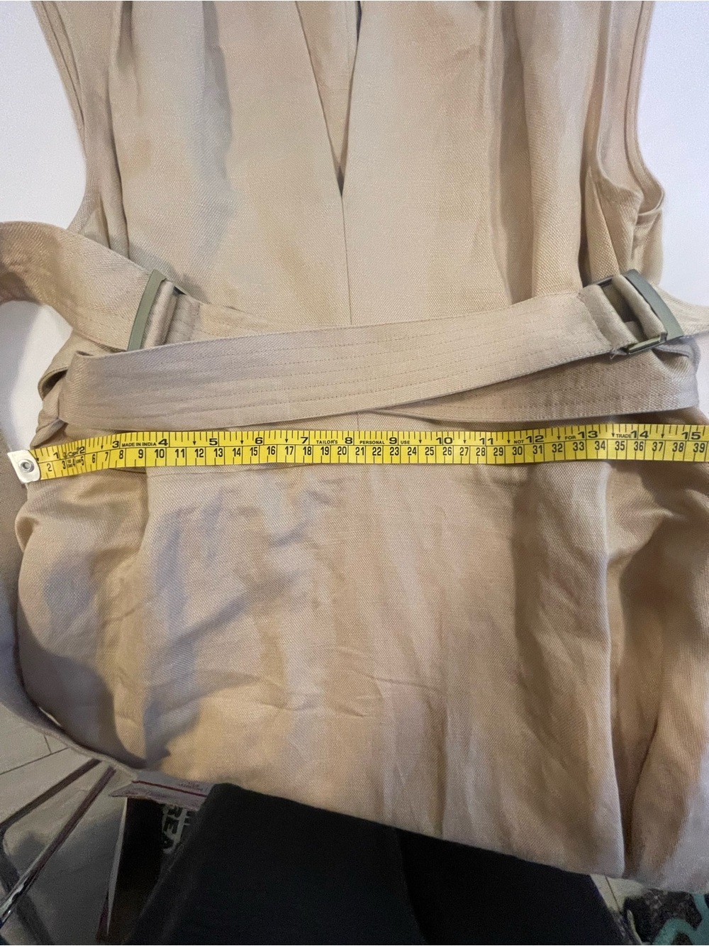 NWT: Reiss Ava Linen Blend Belted Midi Dress - Picture 14 of 15